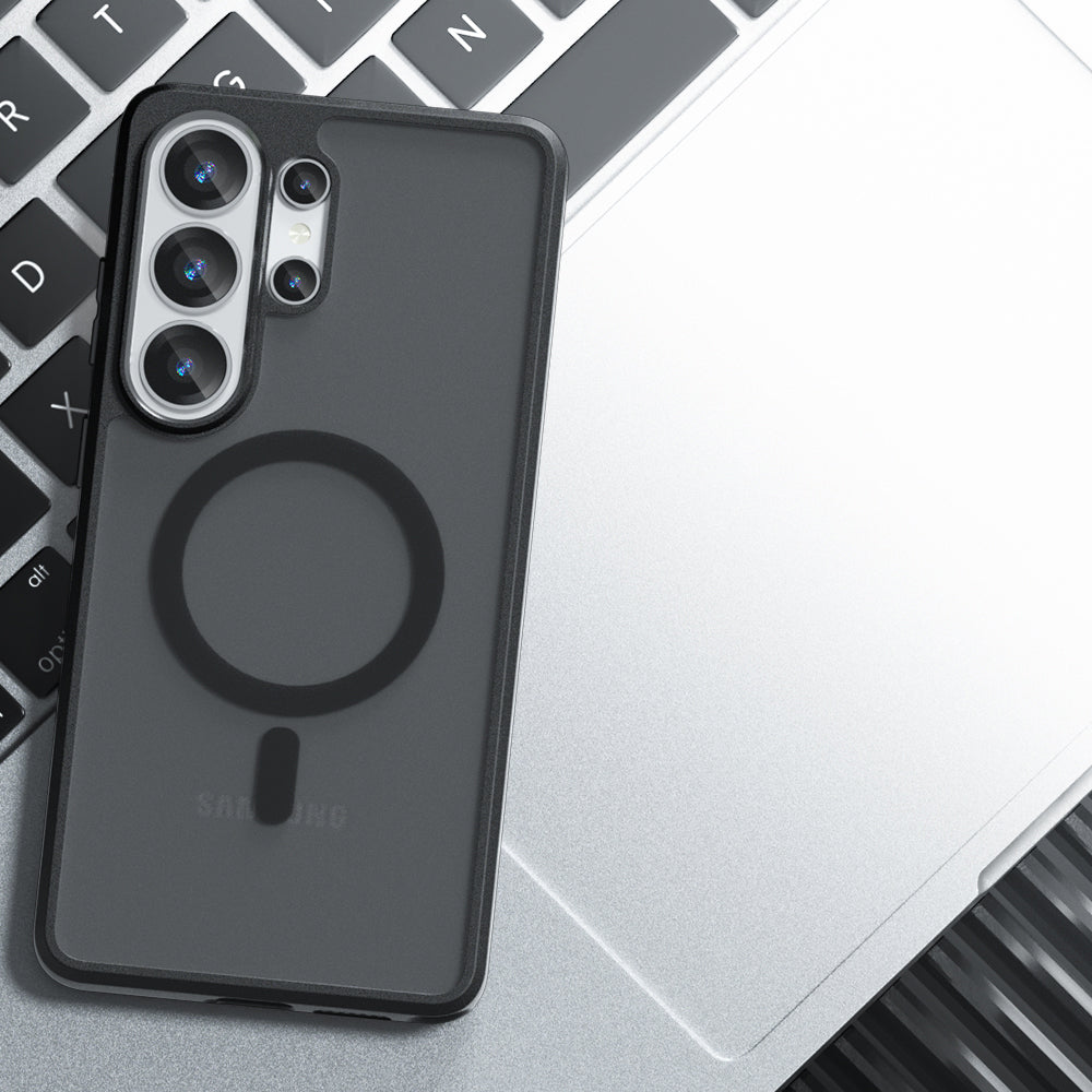 Husa MagSafe pentru Samsung Galaxy S26 Ultra, Techsuit, PureFrost, Neagra Satinata