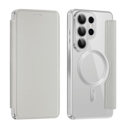 Husa MagSafe pentru Samsung Galaxy S26 Ultra, Techsuit, SmartMag Book, Gri