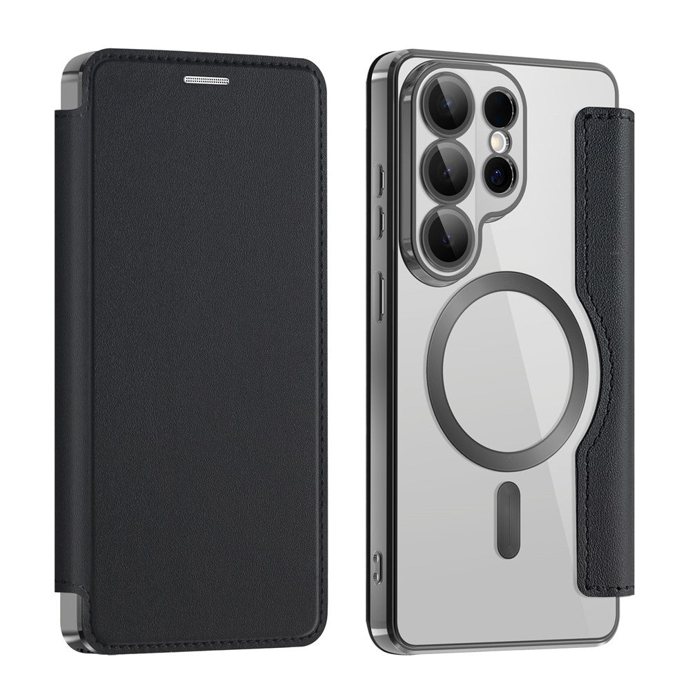 Husa MagSafe pentru Samsung Galaxy S26 Ultra, Techsuit, SmartMag Book, Neagra