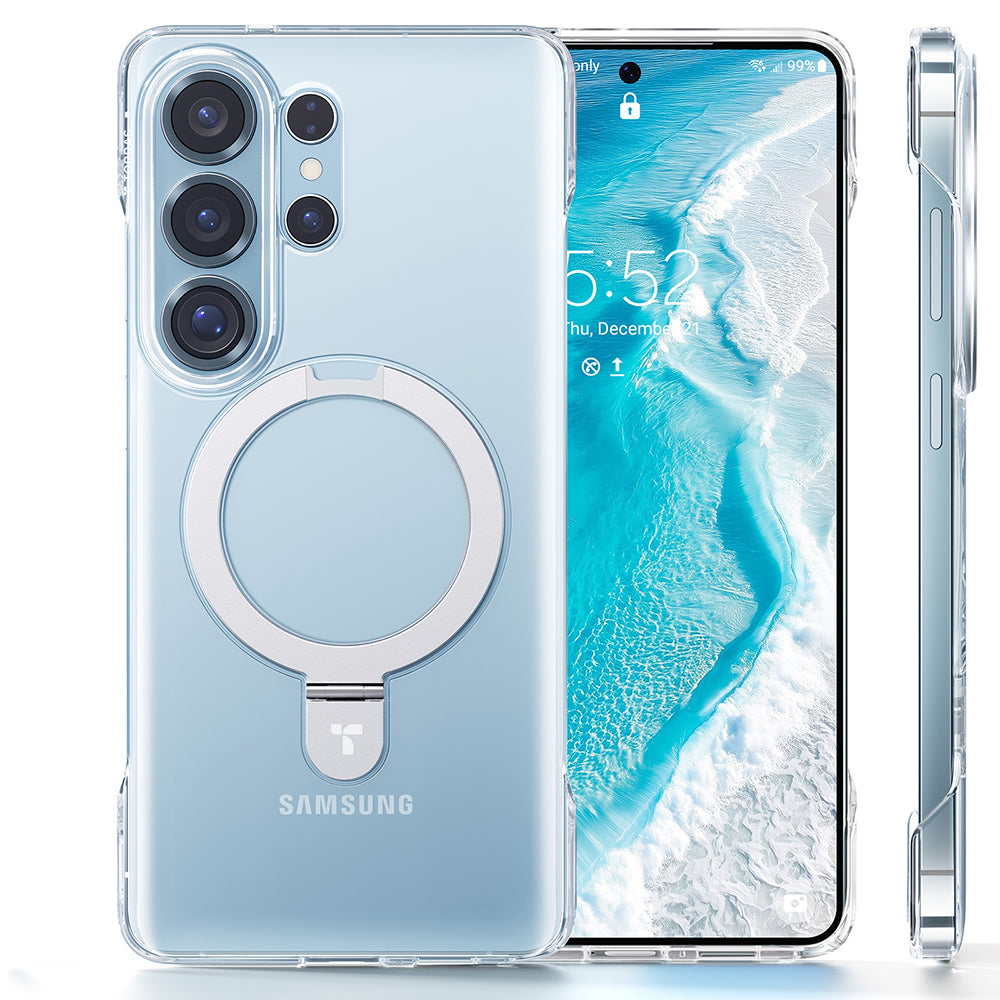 Husa MagSafe pentru Samsung Galaxy S26 Ultra, Torras, Ostand Slim, Transparenta