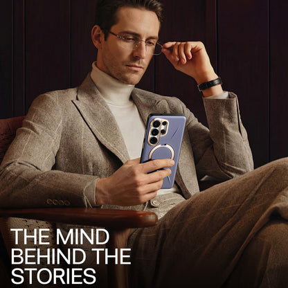 Husa MagSafe pentru Samsung Galaxy S26 Ultra, Torras, QPRO Leather, Mov