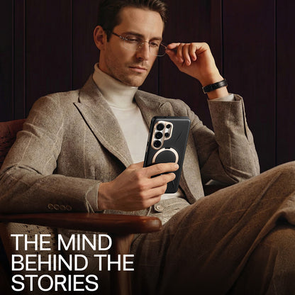 Husa MagSafe pentru Samsung Galaxy S26 Ultra, Torras, QPRO Leather, Neagra