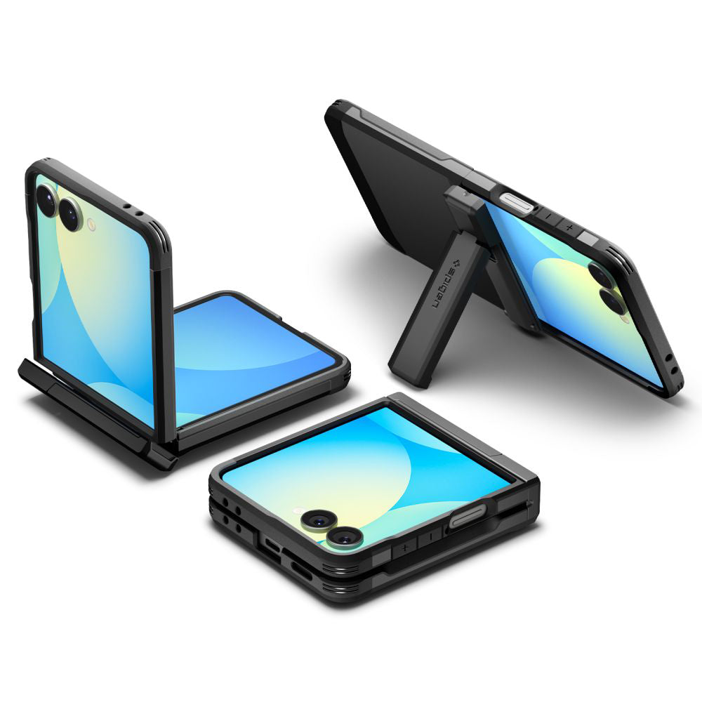 Husa MagSafe pentru Samsung Galaxy Z Flip7 F766, Spigen, Tough Armor Pro, Neagra ACS09561