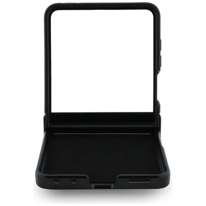 Husa MagSafe pentru Samsung Galaxy Z Flip8 F776, Guess, Ring Stand Grained Classic Logo, Bej
