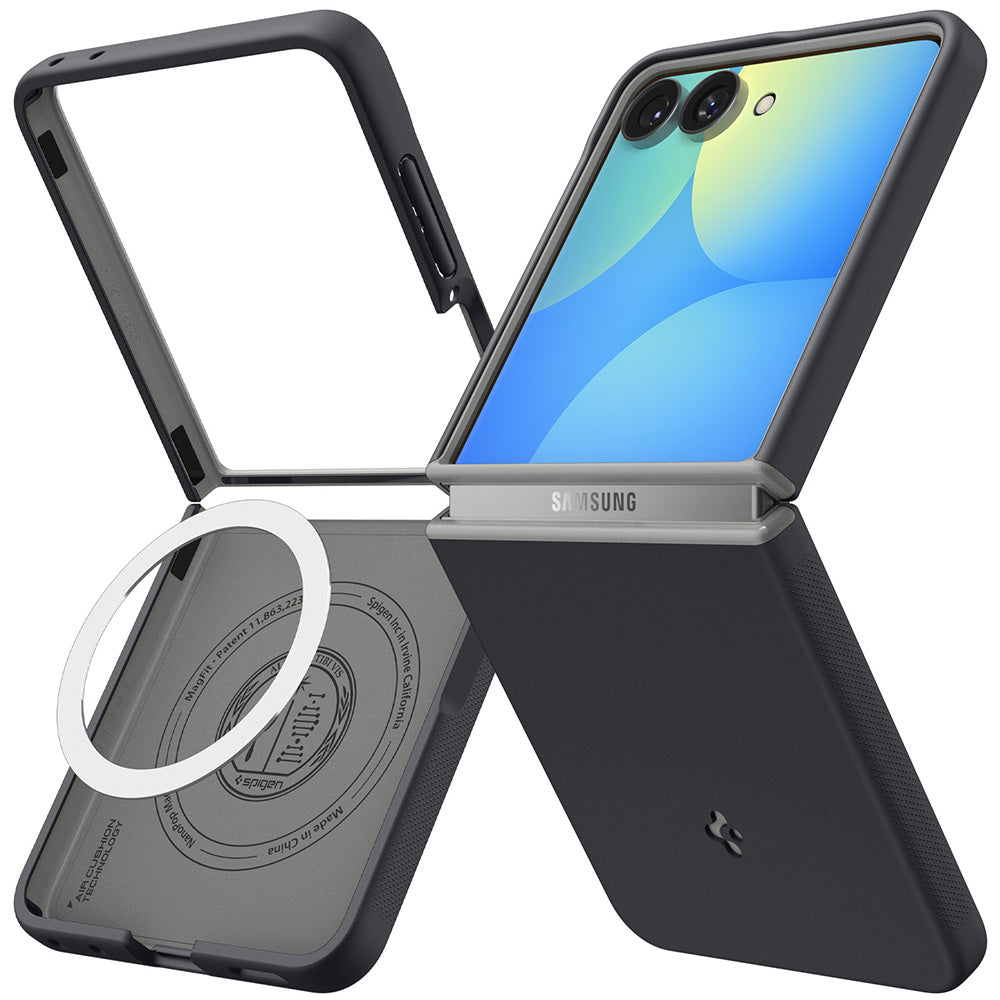 Husa MagSafe pentru Samsung Galaxy Z Flip8 F776, Spigen, Caseology Nano Pop, Neagra ACS11523