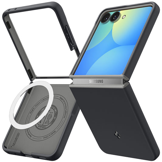 Husa MagSafe pentru Samsung Galaxy Z Flip8 F776, Spigen, Caseology Nano Pop, Neagra ACS11523