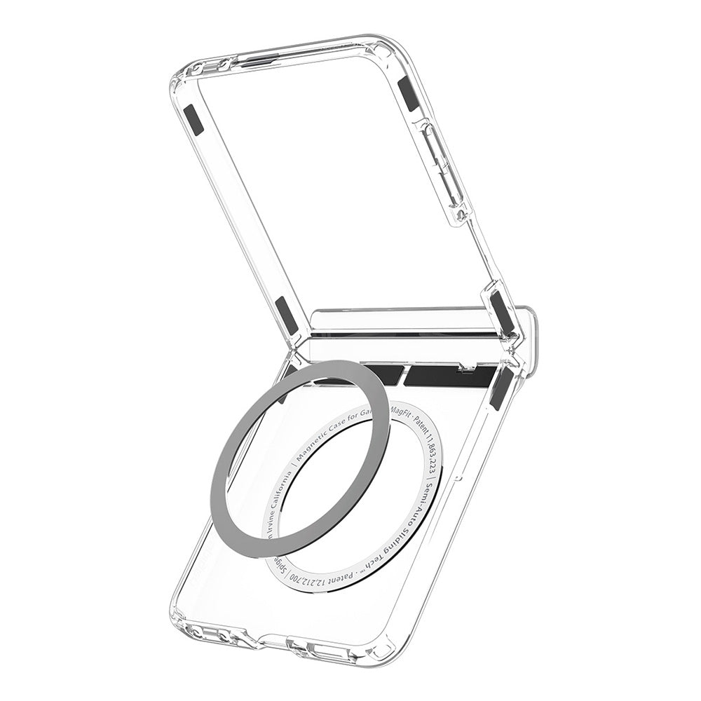 Husa MagSafe pentru Samsung Galaxy Z Flip8 F776, Spigen, Ultra Hybrid Pro, Transparenta Alba ACS11524