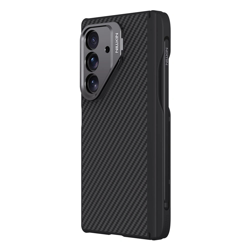 Husa MagSafe pentru Samsung Galaxy Z Fold7 F966, Nillkin, CarboProp with Camera Cutout and S-Pen Holder, Neagra