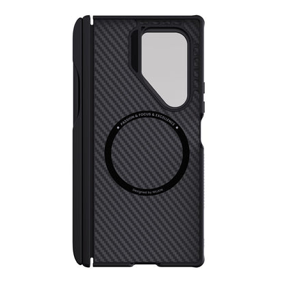 Husa MagSafe pentru Samsung Galaxy Z Fold7 F966, Nillkin, CarboProp with Transparent Black Lens Cover and S-Pen Holder, Neagra