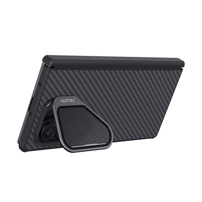 Husa MagSafe pentru Samsung Galaxy Z Fold7 F966, Nillkin, CarboProp with Transparent Black Lens Cover, Neagra