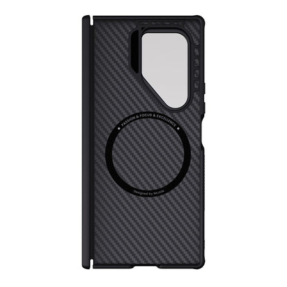 Husa MagSafe pentru Samsung Galaxy Z Fold7 F966, Nillkin, CarboProp with Transparent Black Lens Cover, Neagra
