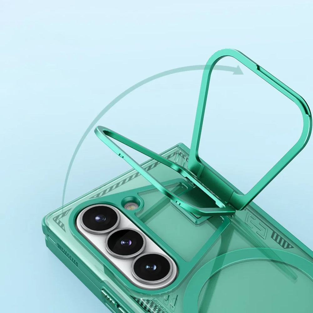 Husa MagSafe pentru Samsung Galaxy Z Fold7 F966, Nillkin, Iceblade Prop with Camera Cutout, Verde