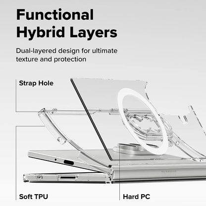 Husa MagSafe pentru Samsung Galaxy Z Fold7 F966, Ringke, Fusion, Transparenta