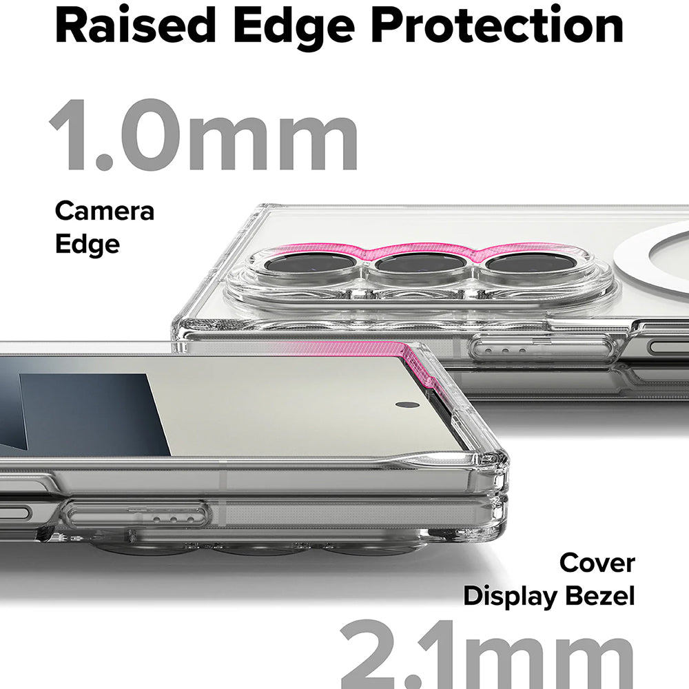 Husa MagSafe pentru Samsung Galaxy Z Fold7 F966, Ringke, Fusion, Transparenta