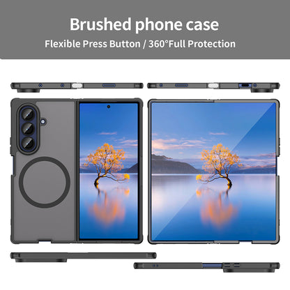 Husa MagSafe pentru Samsung Galaxy Z Fold7 F966, Techsuit, HaloFrost II, Neagra