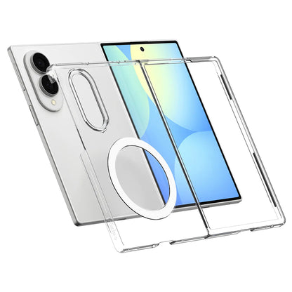 Husa MagSafe pentru Samsung Galaxy Z Fold8 F971, Spigen, Air Skin, Transparenta Alba ACS11952