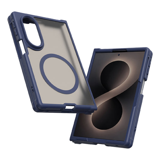 Husa MagSafe pentru Samsung Galaxy Z Fold8 F971, Techsuit, HaloFrost II, Bleumarin