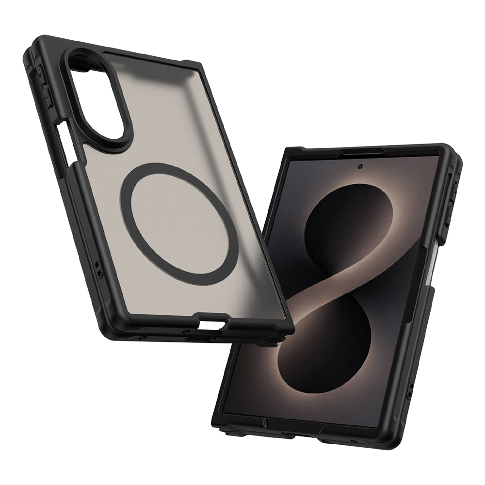 Husa MagSafe pentru Samsung Galaxy Z Fold8 F971, Techsuit, HaloFrost II, Neagra