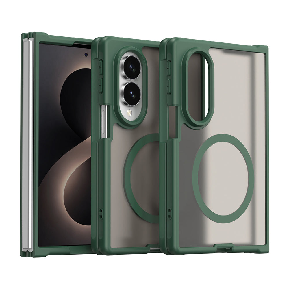 Husa MagSafe pentru Samsung Galaxy Z Fold8 F971, Techsuit, HaloFrost II, Verde