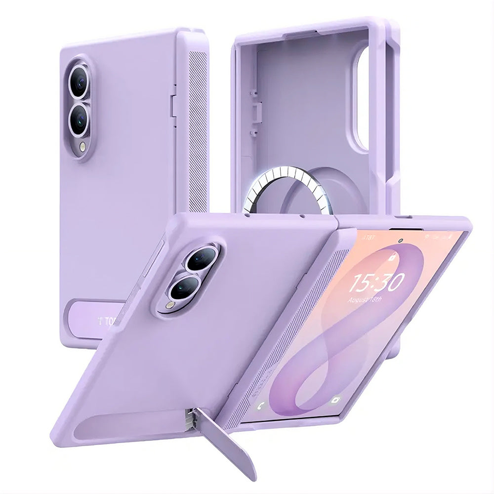 Husa MagSafe pentru Samsung Galaxy Z Fold8 F971, Torras, Ostand L1 Guardian, Mov Deschis
