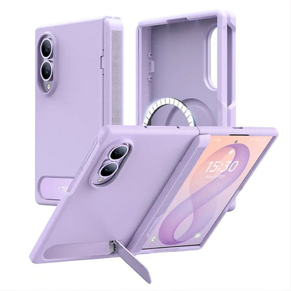 Husa MagSafe pentru Samsung Galaxy Z Fold8 F971, Torras, Ostand L1 Guardian, Mov Deschis