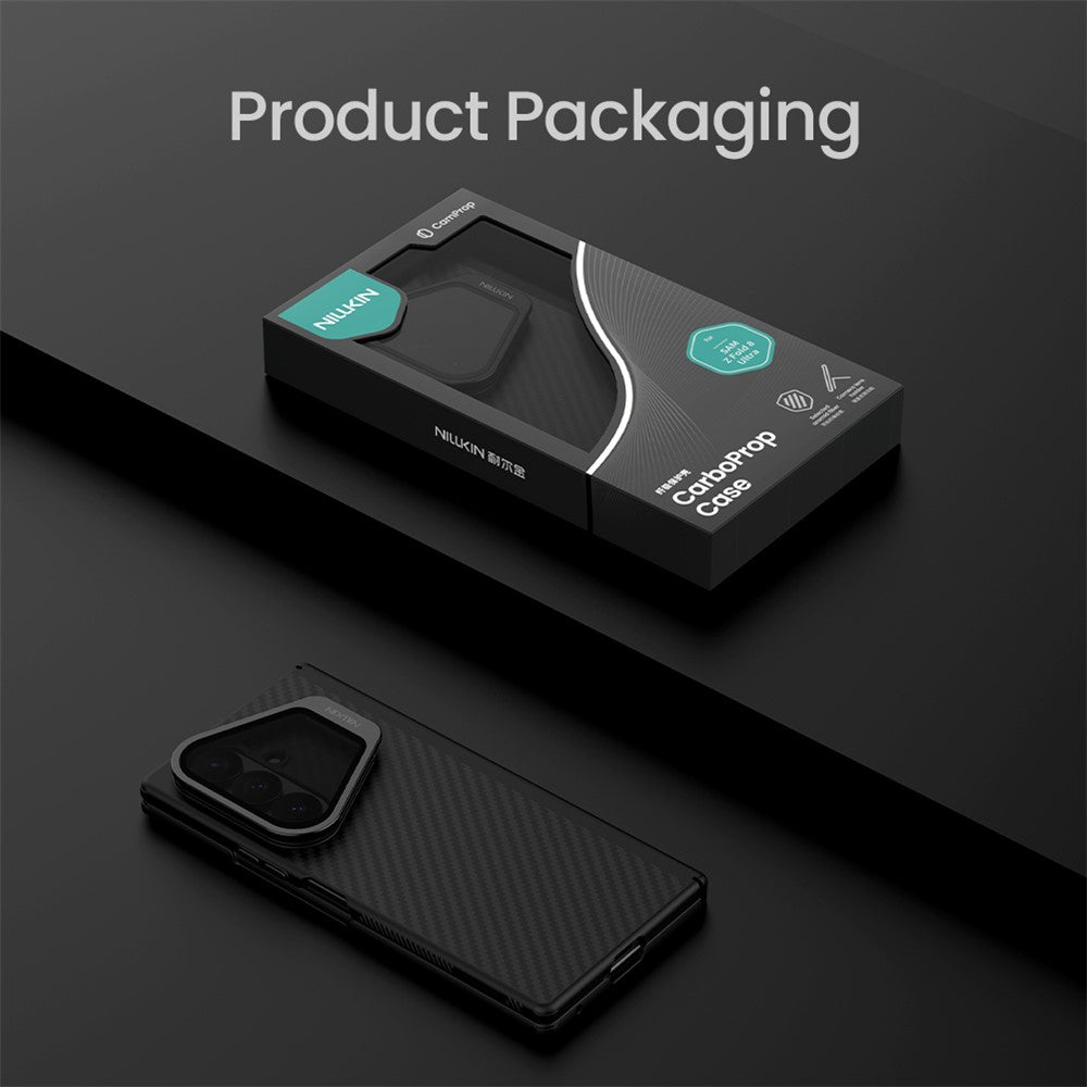 Husa MagSafe pentru Samsung Galaxy Z Fold8 Ultra F976, Nillkin, CarboProp with Transparent Black Lens Cover, Neagra