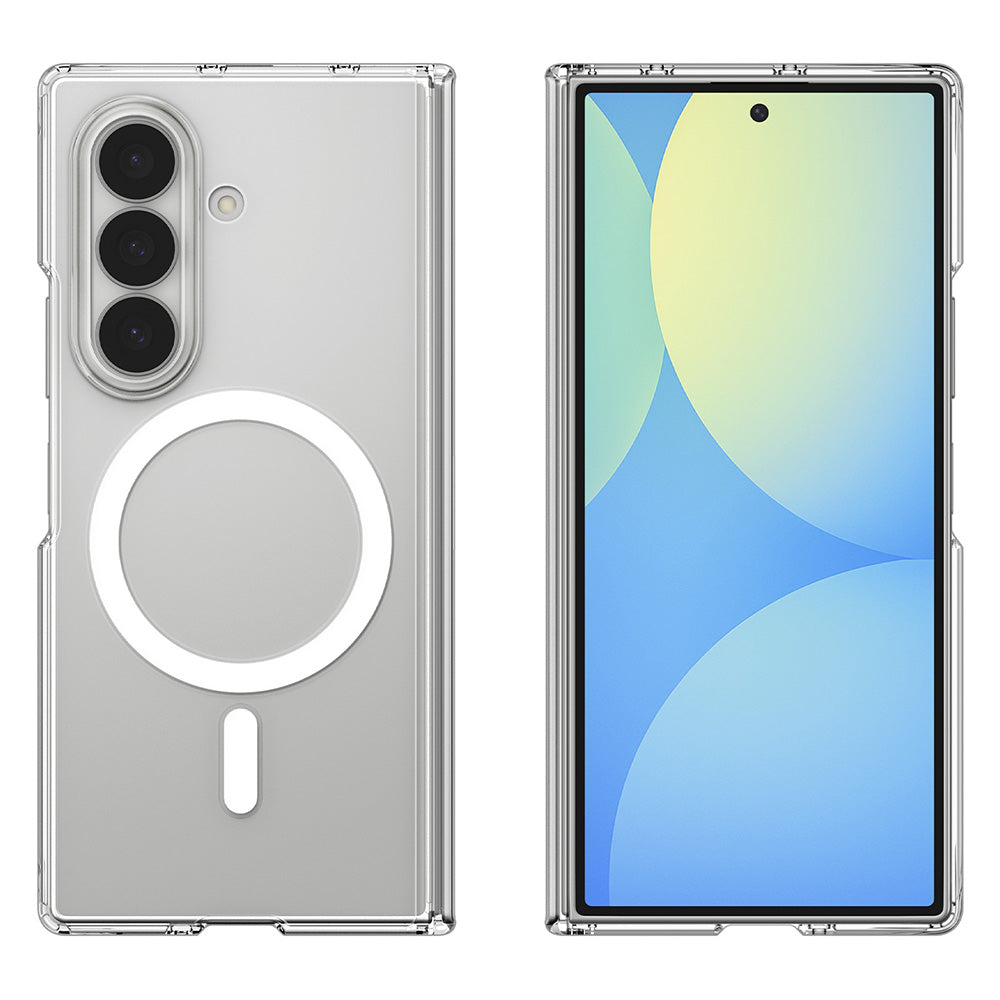 Husa MagSafe pentru Samsung Galaxy Z Fold8 Ultra F976, Spigen, Air Skin Zero, Transparenta Alba ACS11495