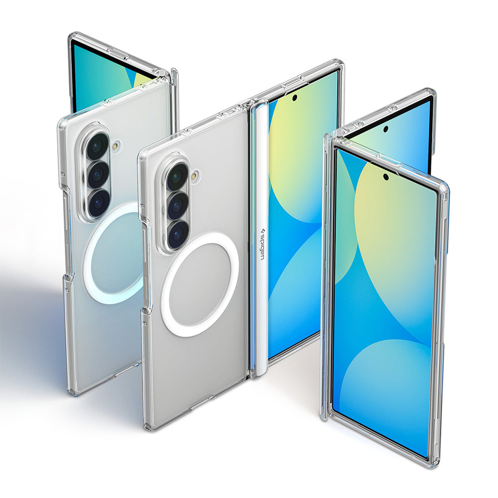 Husa MagSafe pentru Samsung Galaxy Z Fold8 Ultra F976, Spigen, Ultra Hybrid Pro, Transparenta Alba ACS11506