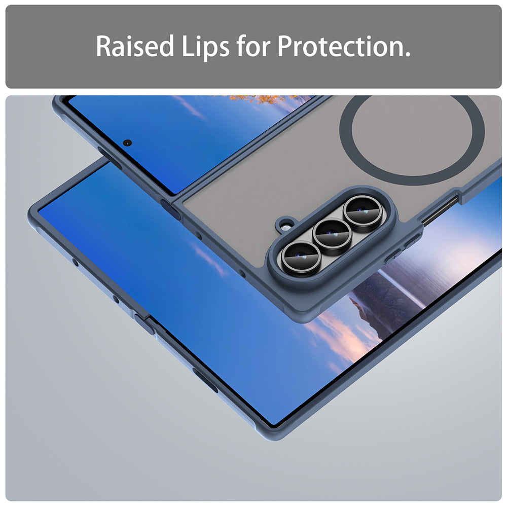 Husa MagSafe pentru Samsung Galaxy Z Fold8 Ultra F976, Techsuit, HaloFrost II, Bleumarin