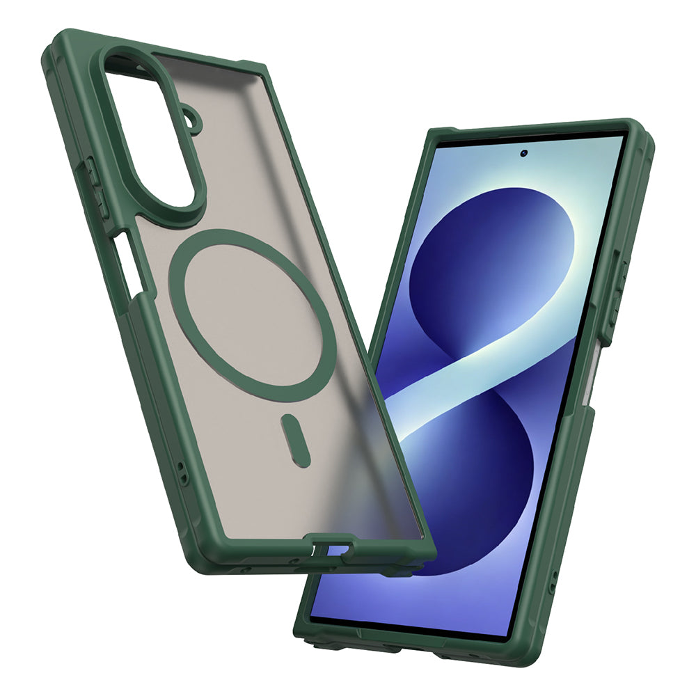 Husa MagSafe pentru Samsung Galaxy Z Fold8 Ultra F976, Techsuit, HaloFrost II, Verde