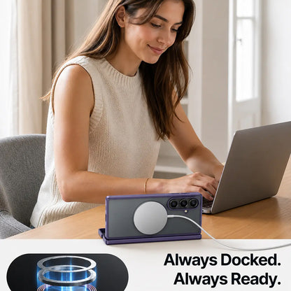 Husa MagSafe pentru Samsung Galaxy Z Fold8 Ultra F976, Torras, Guardian, Mov Inchis