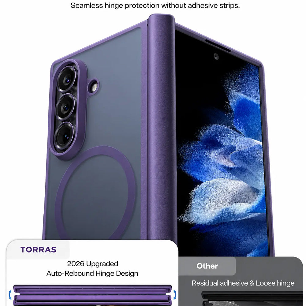Husa MagSafe pentru Samsung Galaxy Z Fold8 Ultra F976, Torras, Guardian, Mov Inchis