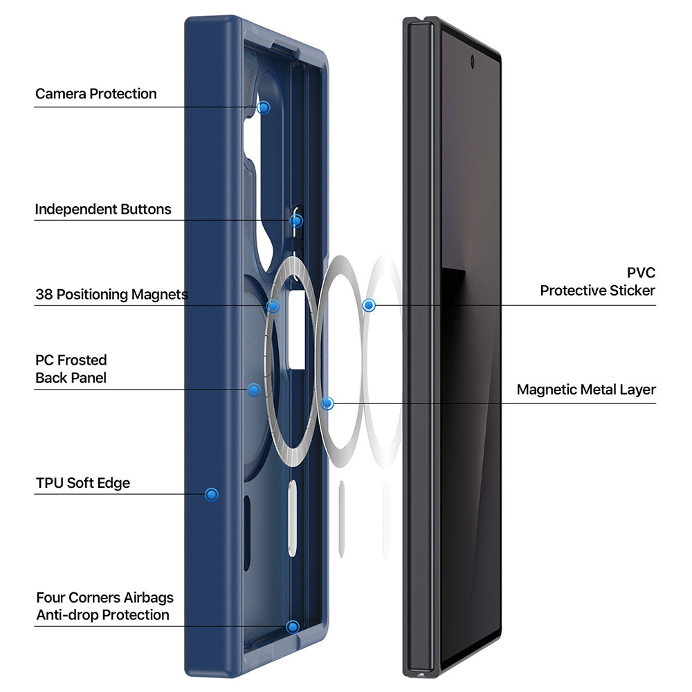 Husa MagSafe pentru Samsung Galaxy Z Fold8 Ultra F976 / Z Fold7 F966, DUX DUCIS, Yind, Gri