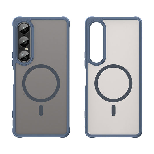 Husa MagSafe pentru Sony Xperia 1 VII, Techsuit, HaloFrost II, Bleumarin