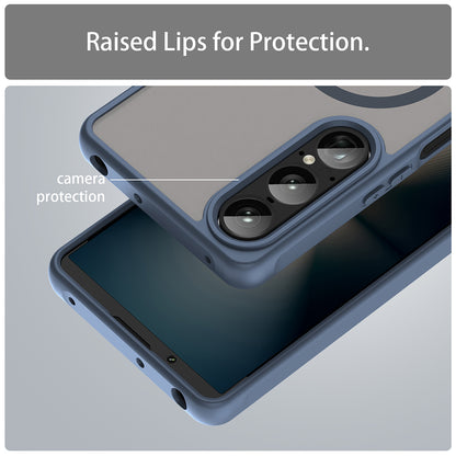 Husa MagSafe pentru Sony Xperia 1 VII, Techsuit, HaloFrost II, Bleumarin