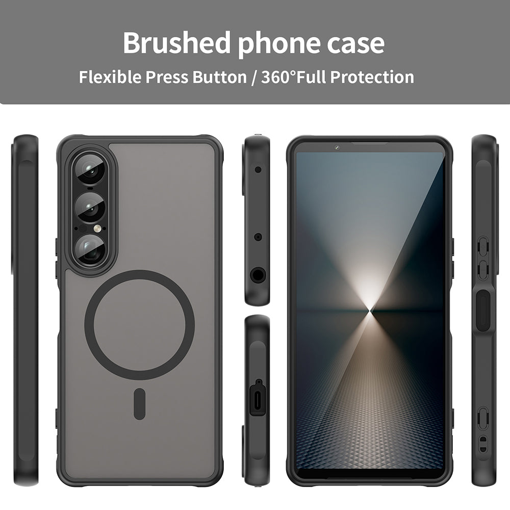 Husa MagSafe pentru Sony Xperia 1 VII, Techsuit, HaloFrost II, Neagra