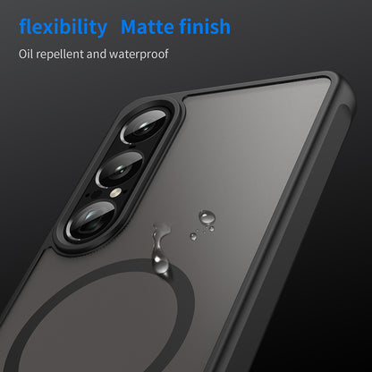 Husa MagSafe pentru Sony Xperia 1 VII, Techsuit, HaloFrost II, Neagra