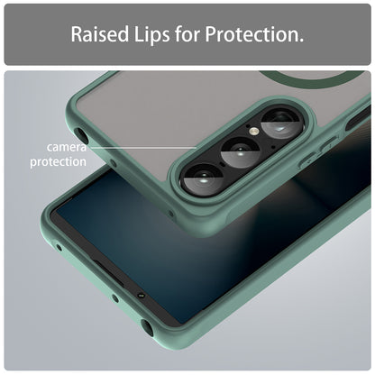 Husa MagSafe pentru Sony Xperia 1 VII, Techsuit, HaloFrost II, Verde