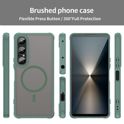 Husa MagSafe pentru Sony Xperia 1 VII, Techsuit, HaloFrost II, Verde