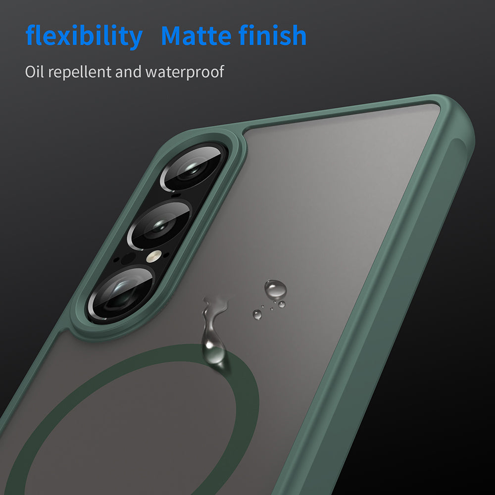 Husa MagSafe pentru Sony Xperia 1 VII, Techsuit, HaloFrost II, Verde