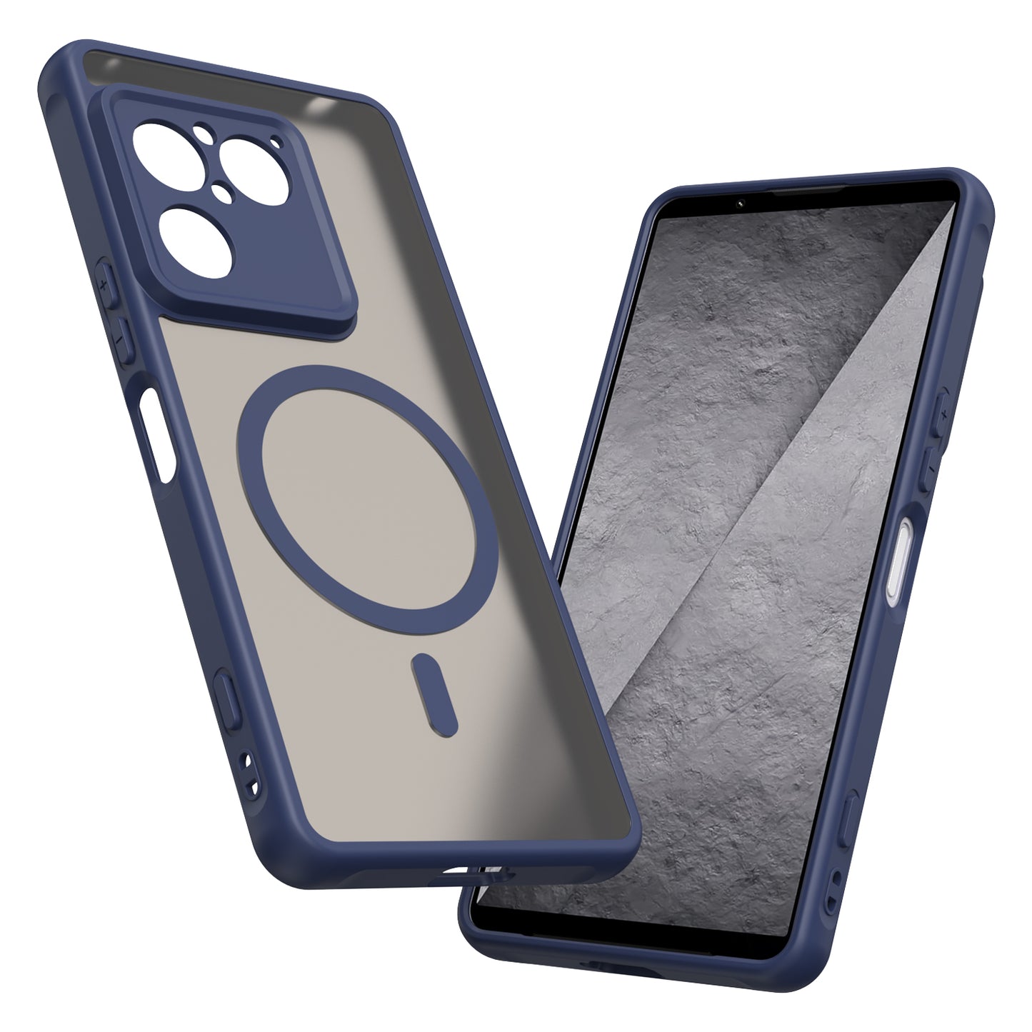 Husa MagSafe pentru Sony Xperia 1 VIII, Techsuit, HaloFrost II, Bleumarin