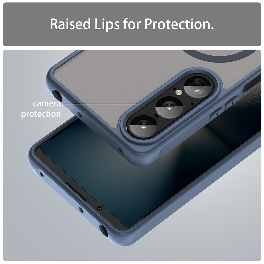 Husa MagSafe pentru Sony Xperia 1 VIII, Techsuit, HaloFrost II, Bleumarin