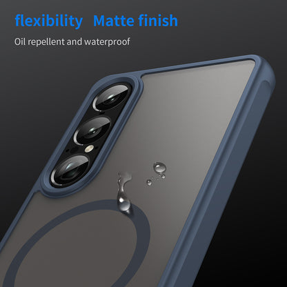 Husa MagSafe pentru Sony Xperia 1 VIII, Techsuit, HaloFrost II, Bleumarin