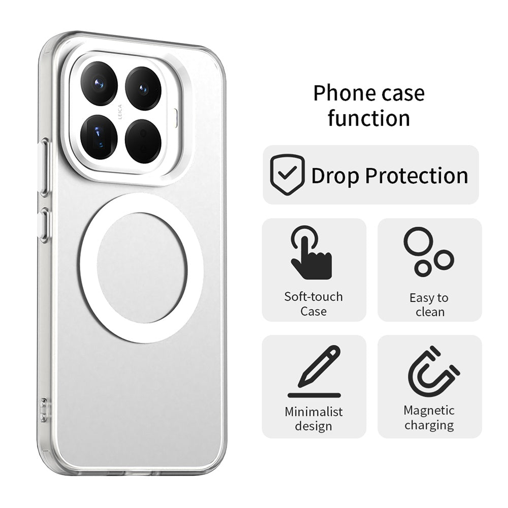 Husa MagSafe pentru Xiaomi 15T Pro, Techsuit, CandyCase, Alba