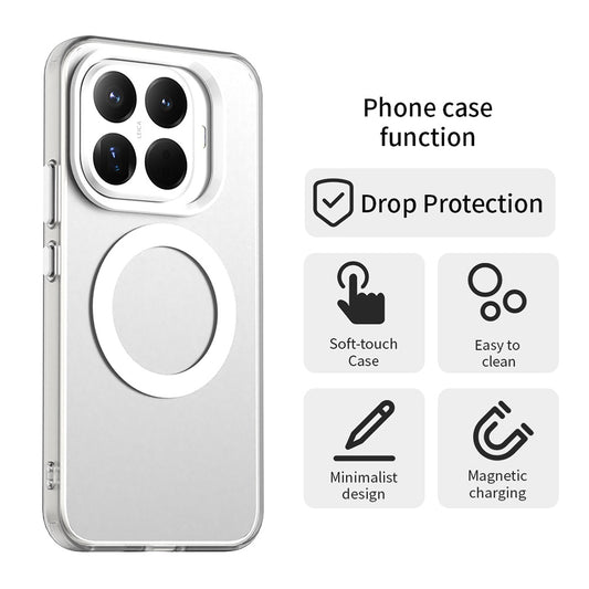 Husa MagSafe pentru Xiaomi 17T Pro, Techsuit, CandyCase, Alba