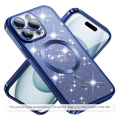 Husa MagSafe pentru Xiaomi 17T Pro, Techsuit, Luxury Glitter, Albastra Inchis