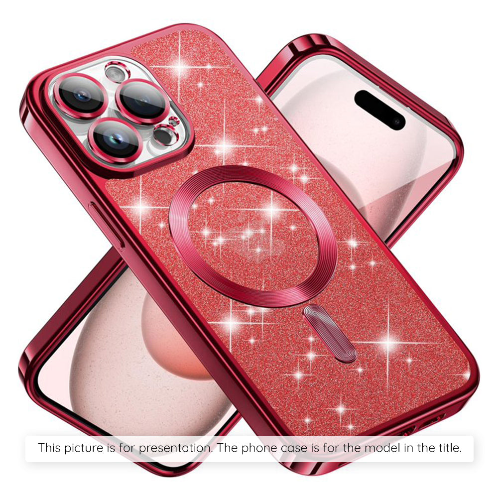 Husa MagSafe pentru Xiaomi 17T Pro, Techsuit, Luxury Glitter, Rosie