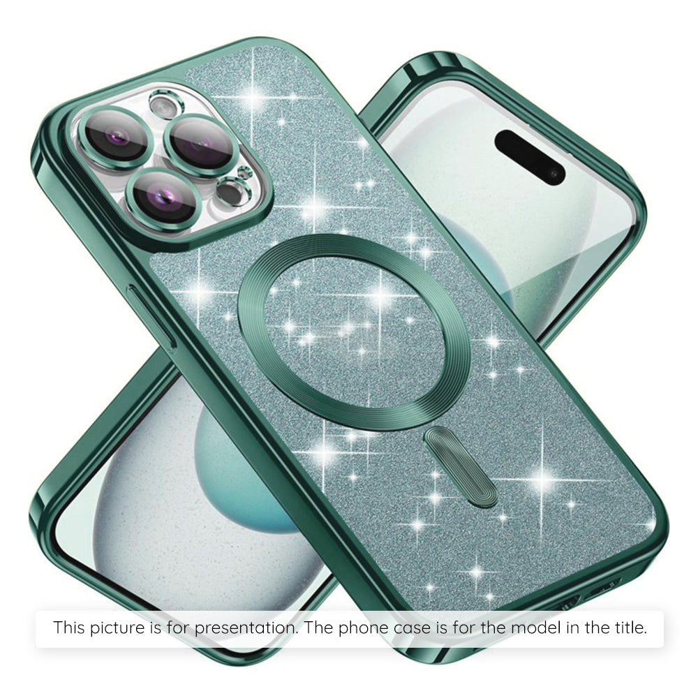Husa MagSafe pentru Xiaomi 17T Pro, Techsuit, Luxury Glitter, Verde Deschis