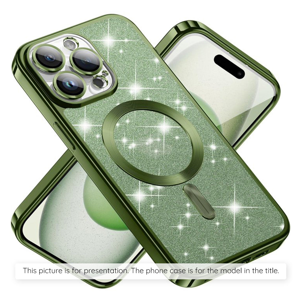 Husa MagSafe pentru Xiaomi 17T Pro, Techsuit, Luxury Glitter, Verde Inchis