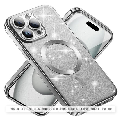 Husa MagSafe pentru Xiaomi 17T, Techsuit, Luxury Glitter, Argintie